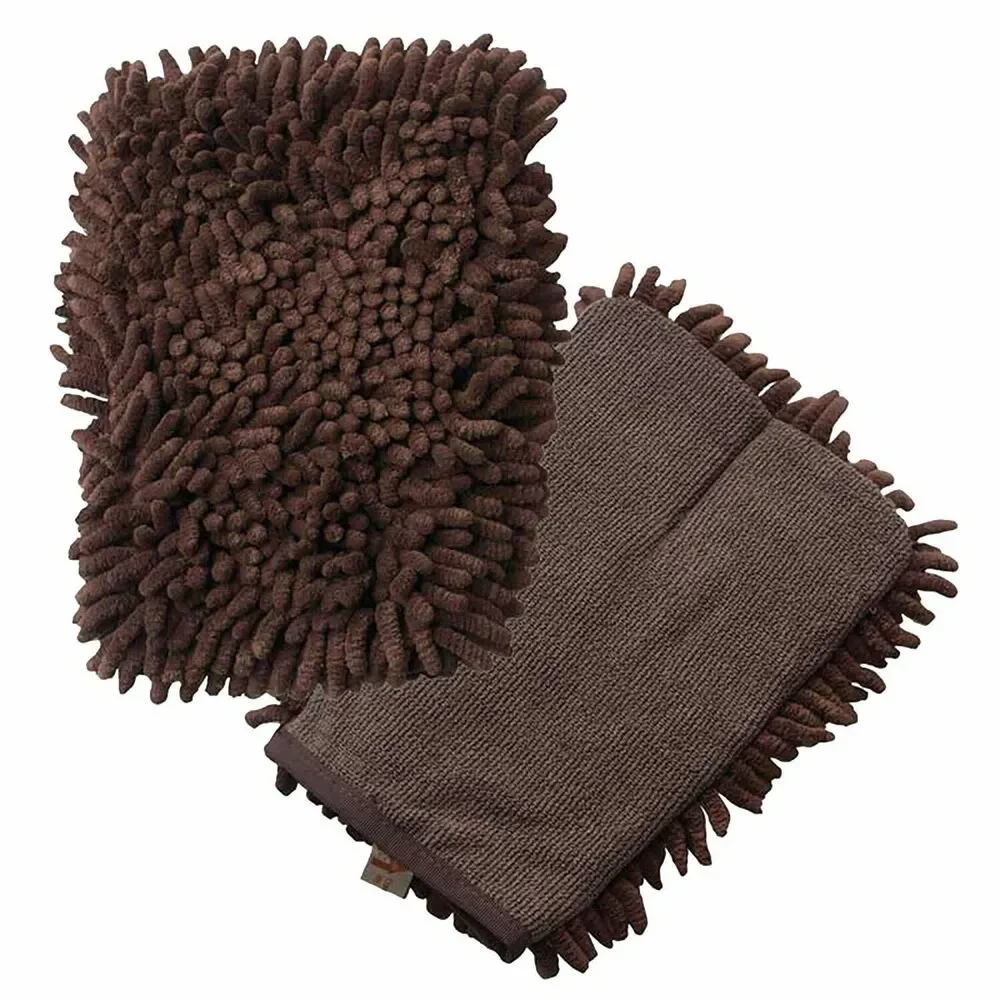 Microfiber Cleaning & Bathing Washing Mitt Dog / Cat Brown Pet Care by e-cloth